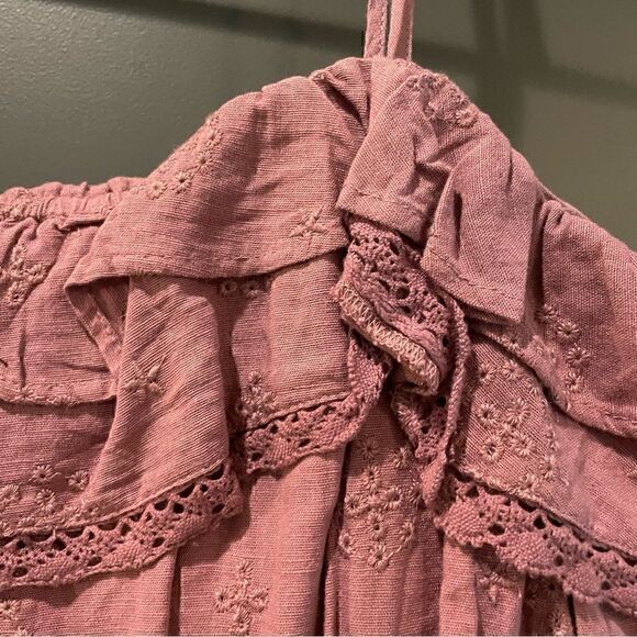 NWOT American Eagle Pink Ruffle Tank Top - Picture 4 of 5